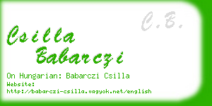 csilla babarczi business card